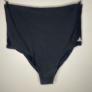 Adidas High-Waisted Bikini Bottoms – Black – Size 1X